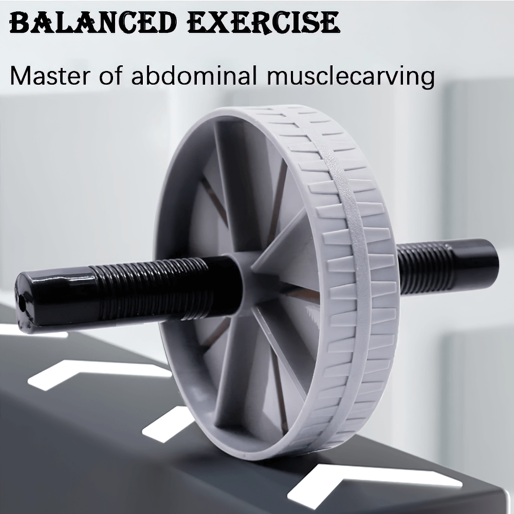 Silent non-slip ab wheel roller SF3220 for home muscle training; strengthens abs, shoulders, and arms; perfect for all fitness levels.