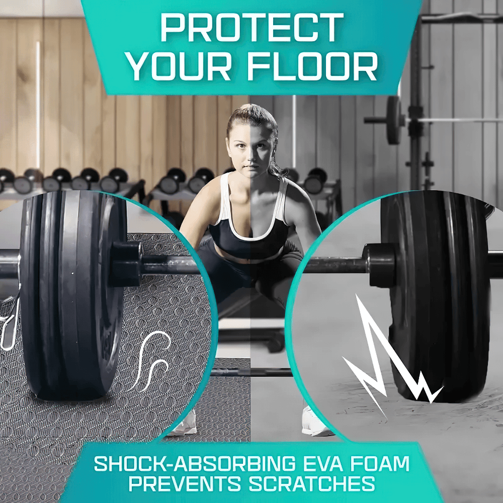 Non-Slip EVA Puzzle Mats for Workout Floors - SF3479, protect gym floor with shock-absorbing foam, ideal for weights and fitness spaces