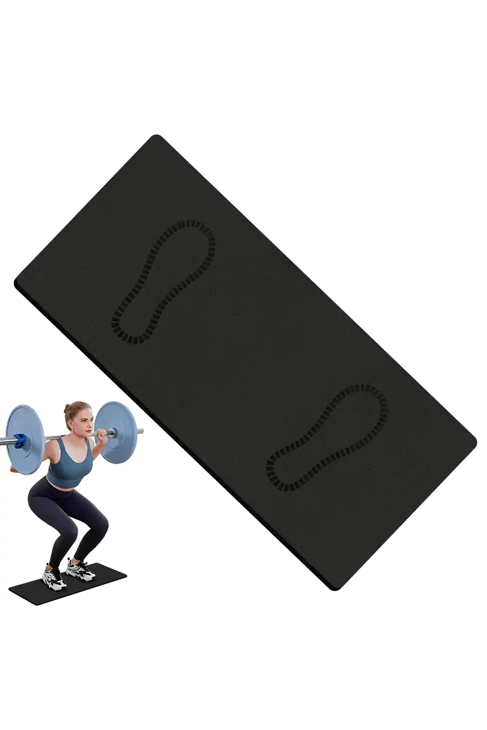 Non-slip fitness mat SF3408 for squats and core workouts, featuring durable design, perfect for yoga, pilates, and home exercise routines.
