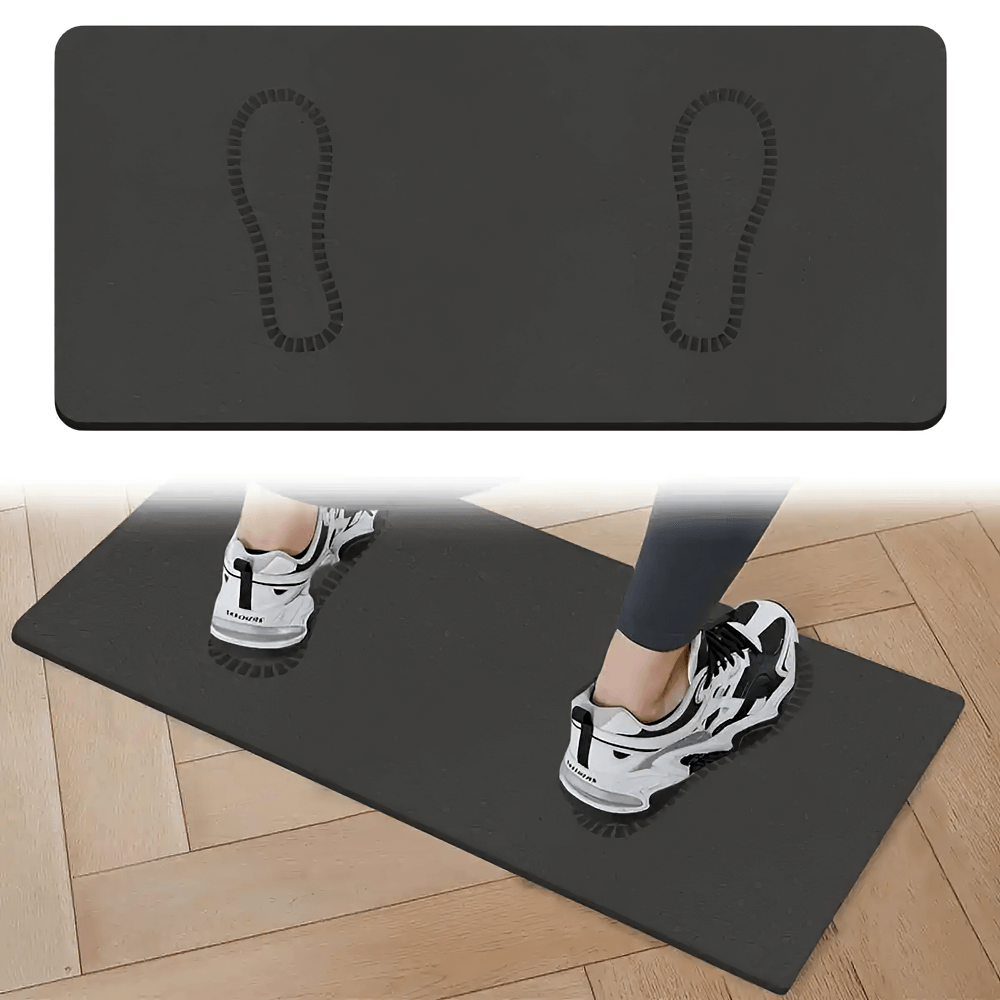 Non-slip fitness training mat SF3408, perfect for squats and core workouts, durable material with shoe footprint design.