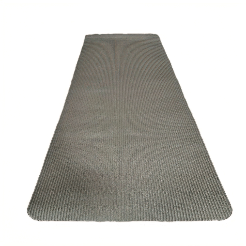 Non-slip NBR yoga mat with textured grip, ideal for home and gym workouts. Thick padding provides durability and joint support.