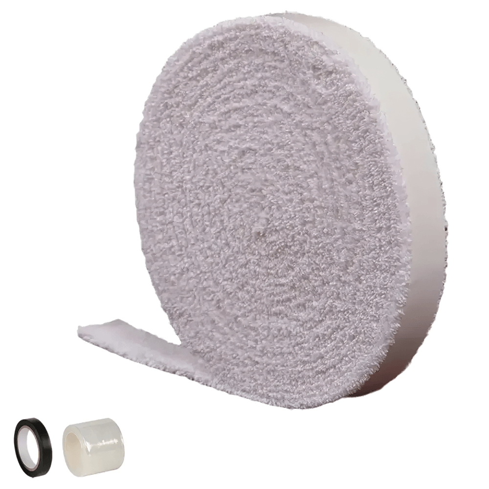 Non-Slip Racket Grip Tape for Tennis and Badminton - SF3446 shown in white, ideal for sweat absorption and control during matches.