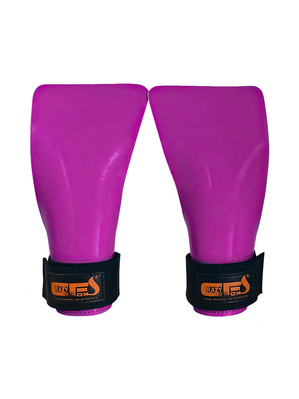 Non-Slip Rubber Weight Lifting Grips for Gym Training - SF3502 in vibrant pink with adjustable wrist straps, perfect for power workouts.