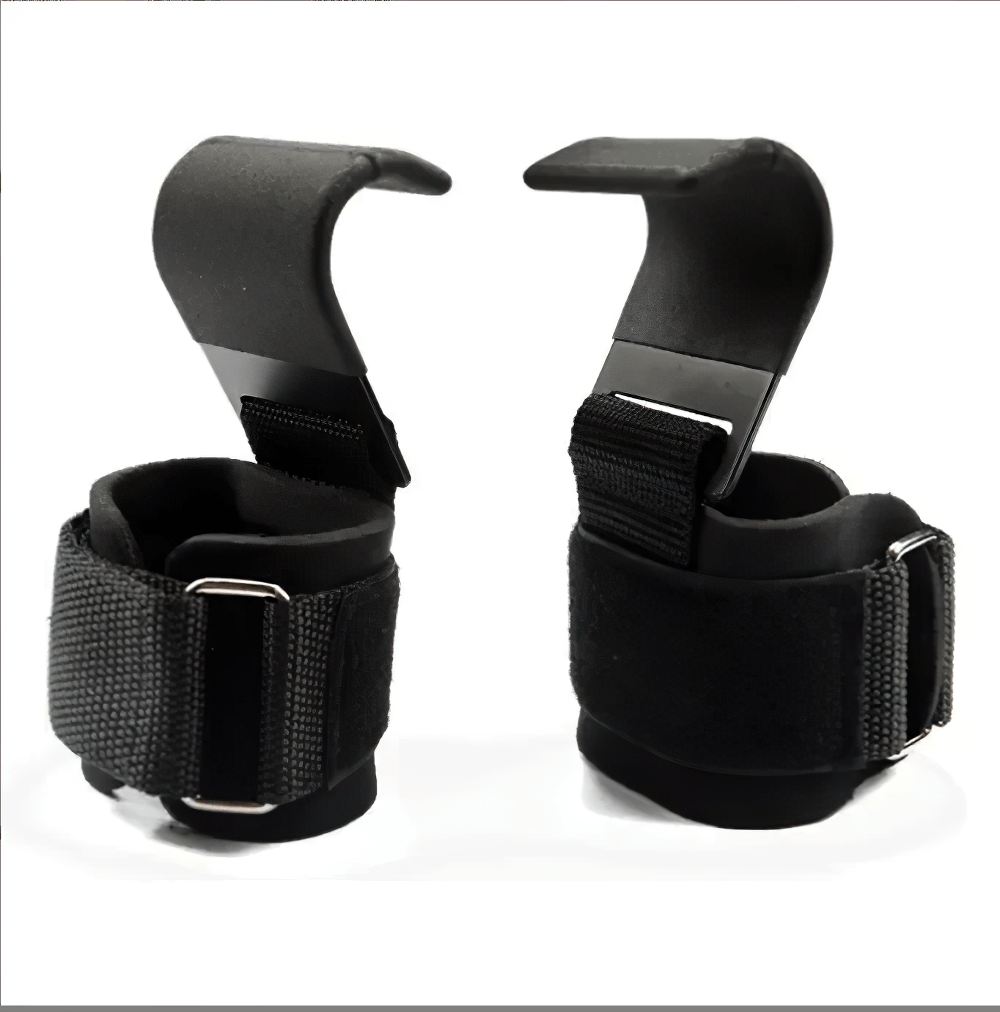 Non-Slip Weight Lifting Hook Hand Grips - SF3546 with durable leather and adjustable straps for pull-ups and deadlifts