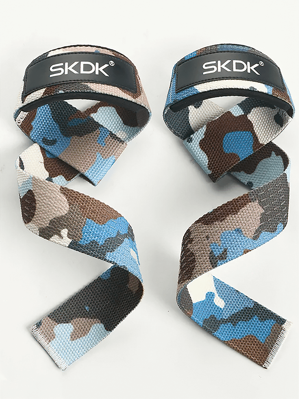 Colorful camouflage non-slip weightlifting wrist straps for training, offering durable fitness wrist support for gym enthusiasts.