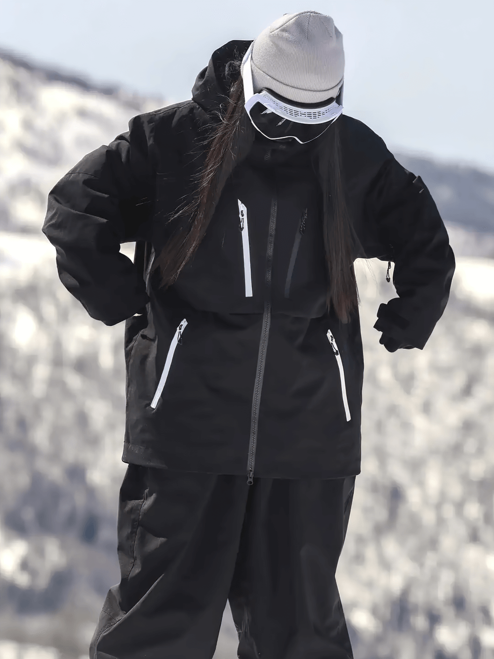 Outdoor Contrast-Zip Jacket with Adjustable Hood - SF4213