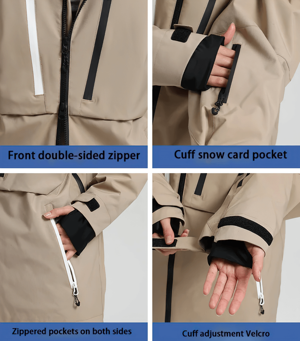 Outdoor Contrast-Zip Jacket with Adjustable Hood - SF4213