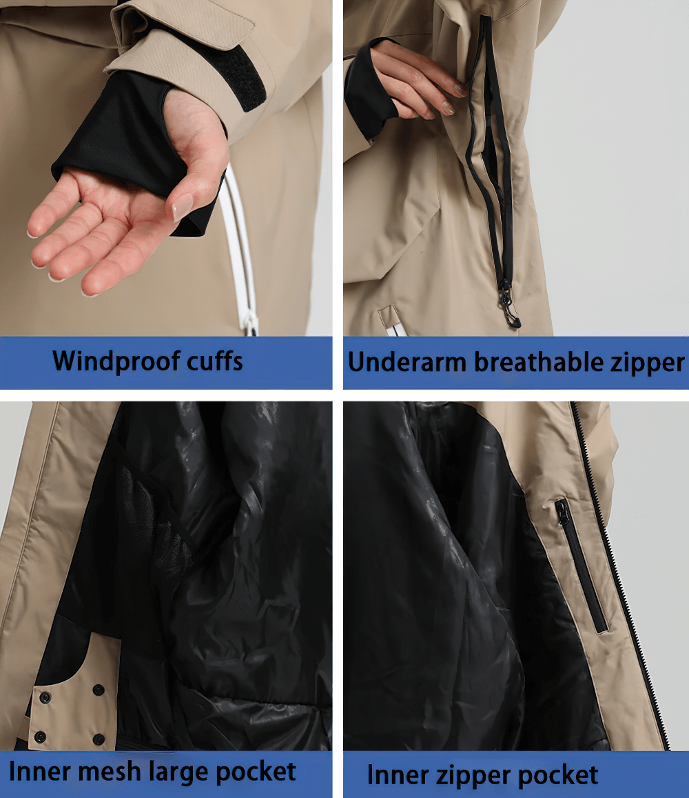 Outdoor Contrast-Zip Jacket with Adjustable Hood - SF4213