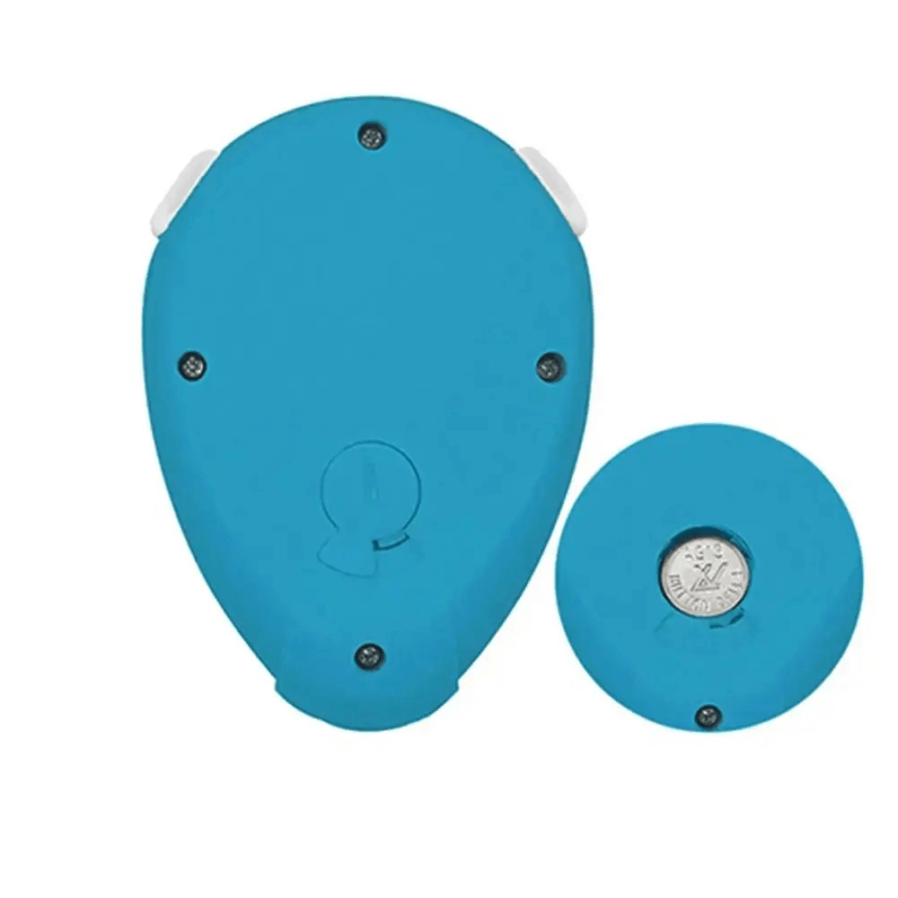 Back view of blue Outdoor Digital Stopwatch with Calendar and Alarm - SF3466. Compact design, ideal for precise sports timing and training.