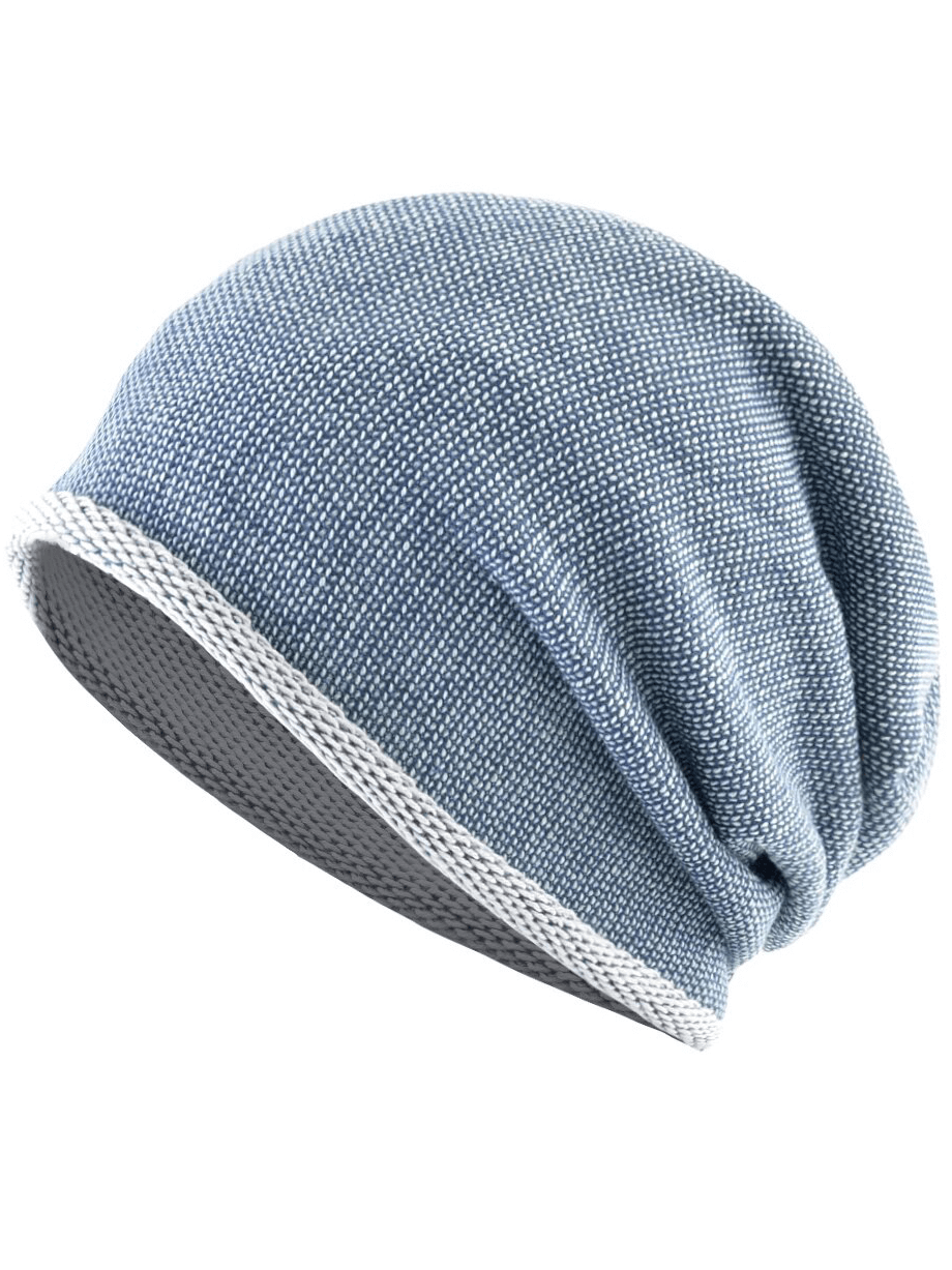 Outdoor Men's Solid Color Knit Thin Beanies - SF1666