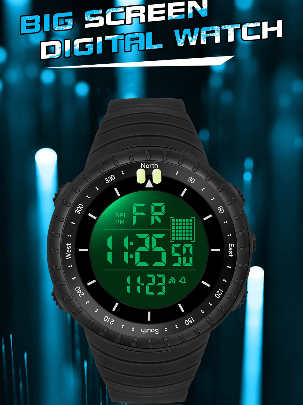 Outdoor-Sport-Digitaluhr mit großem Bildschirm / modische Armbanduhr – SF1313