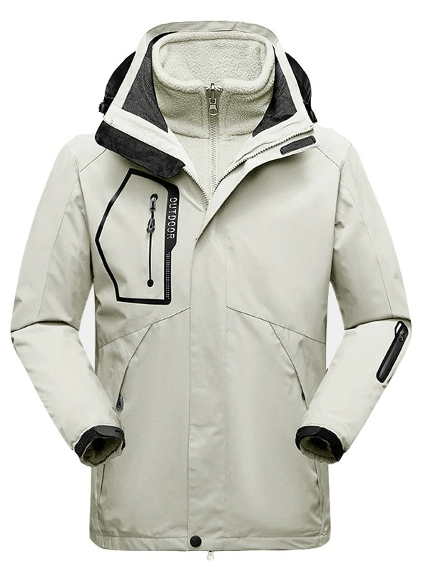 Outdoor Sports Men's Waterproof Warm Jacket SF1844 featuring a stylish hooded collar, ideal for skiing and winter protection.