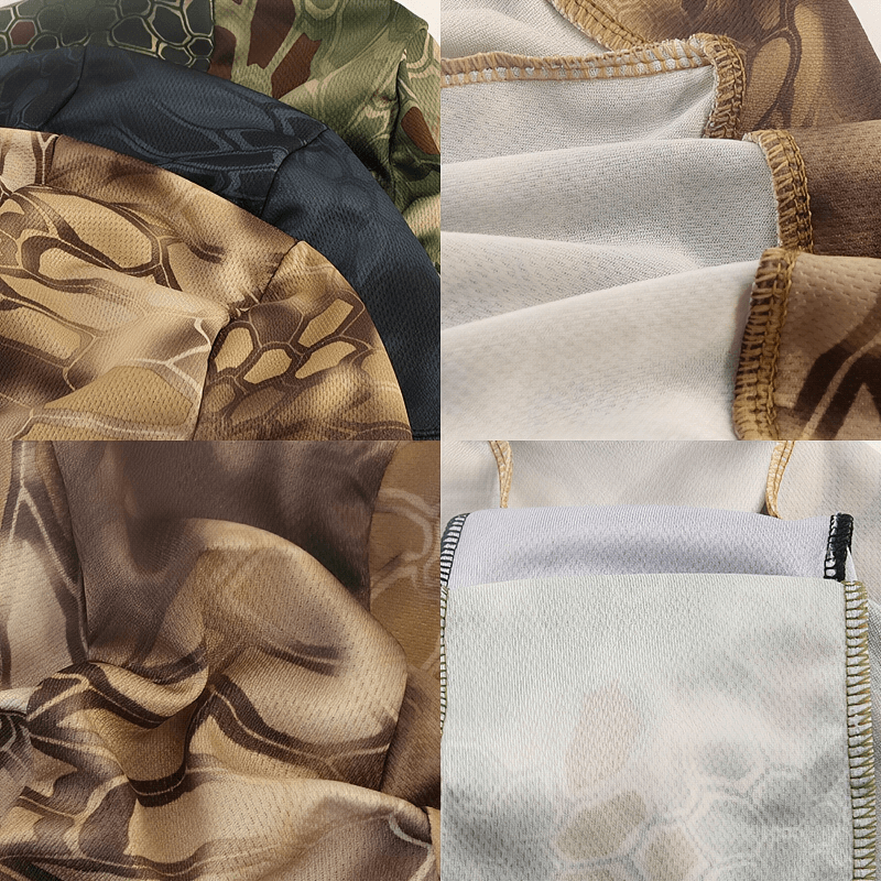 Alt Tag: Outdoor sports printed windproof beanies in soft stretch fabric with various patterns for cycling and unisex wear.