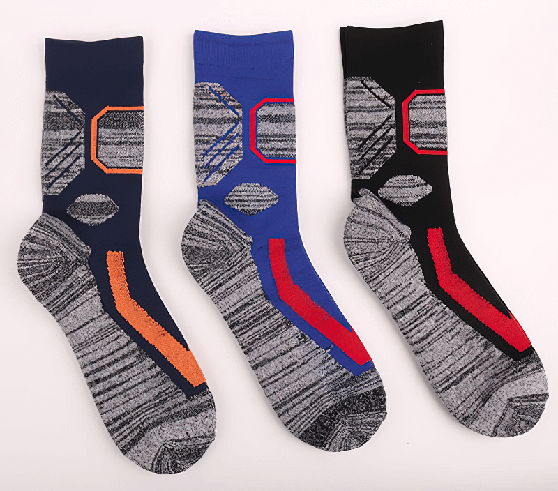 Colorful outdoor sports skiing socks with thickening for warmth and comfort, featuring breathable and anti-friction fabric - SF1390.