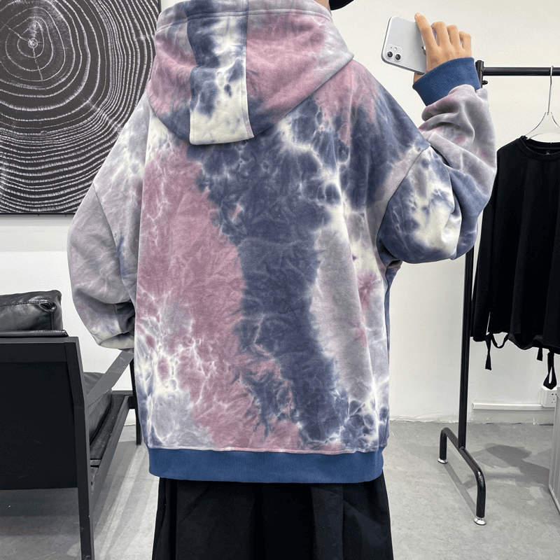 Oversized Cotton Hoodie with Print / Male Loose Clothes - SF1325