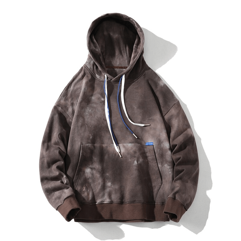 Oversized cotton hoodie with print for men, featuring a relaxed fit and hooded collar, perfect for a comfortable and laid-back style.