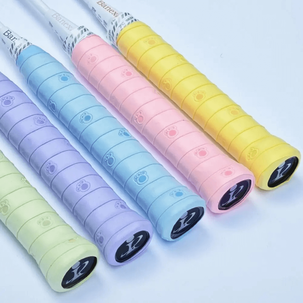 Colorful Paw Print Sports Overgrip Tape for Racket Handles - SF3460 on tennis handles