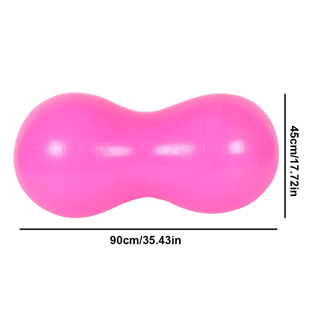 Pink Peanut Balance Exercise Ball for Yoga and Training, anti-burst, non-slip surface, ideal for core workouts and posture improvement.