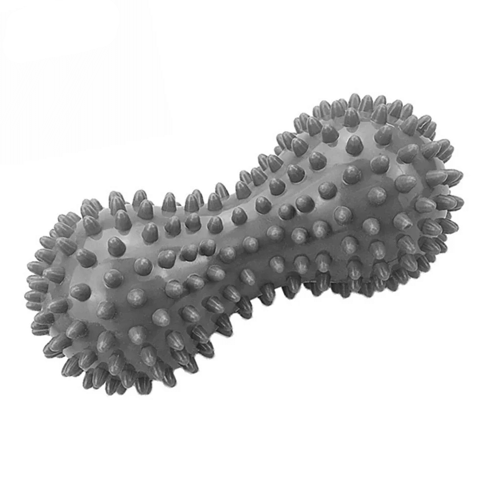 Peanut-shaped spiky massage ball SF3247 for muscle relief, featuring a 360° hedgehog design for back and body tension relief.