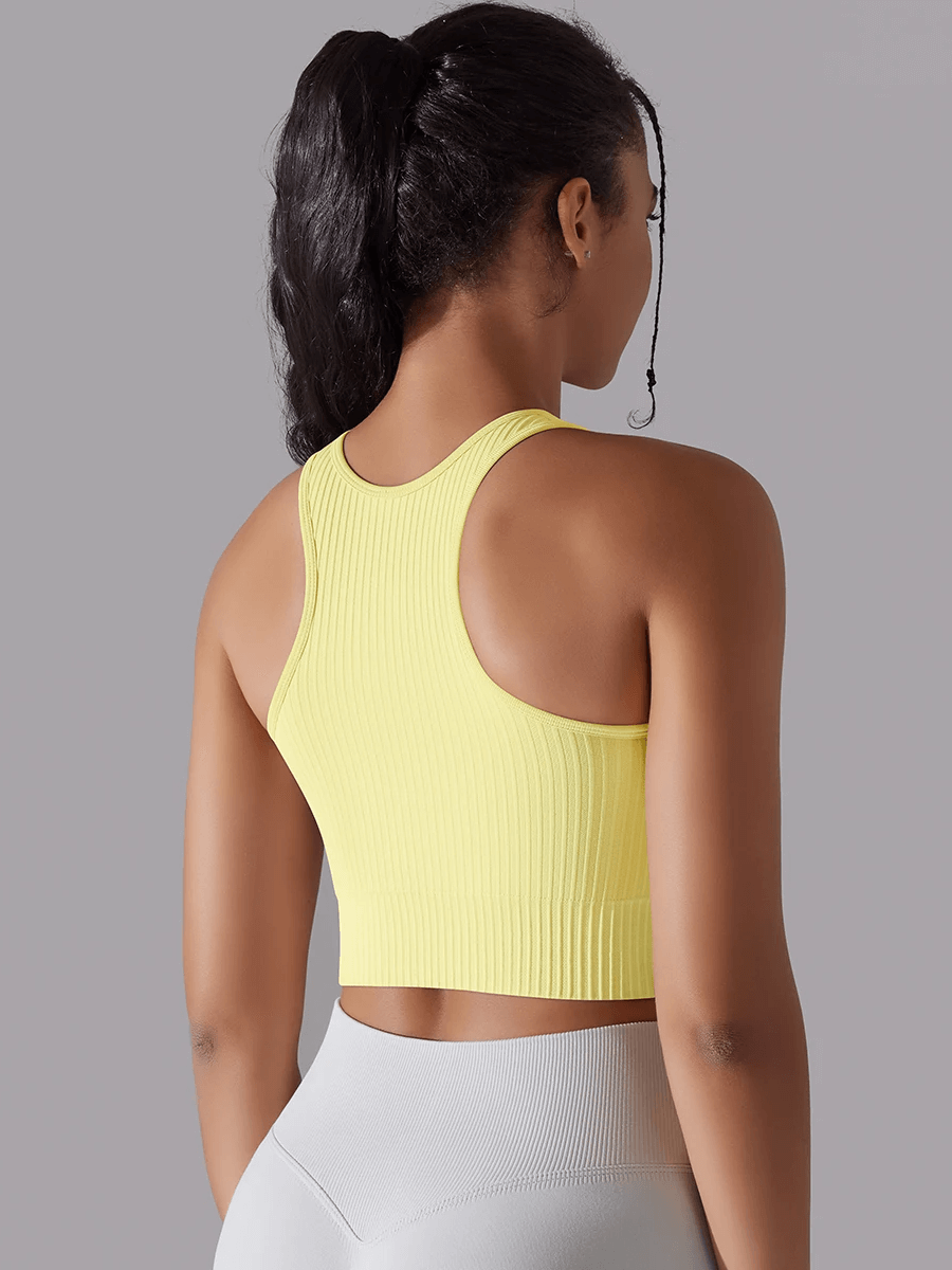 Perfect Ribbed Yoga Short Tank Top for Women - SF2246