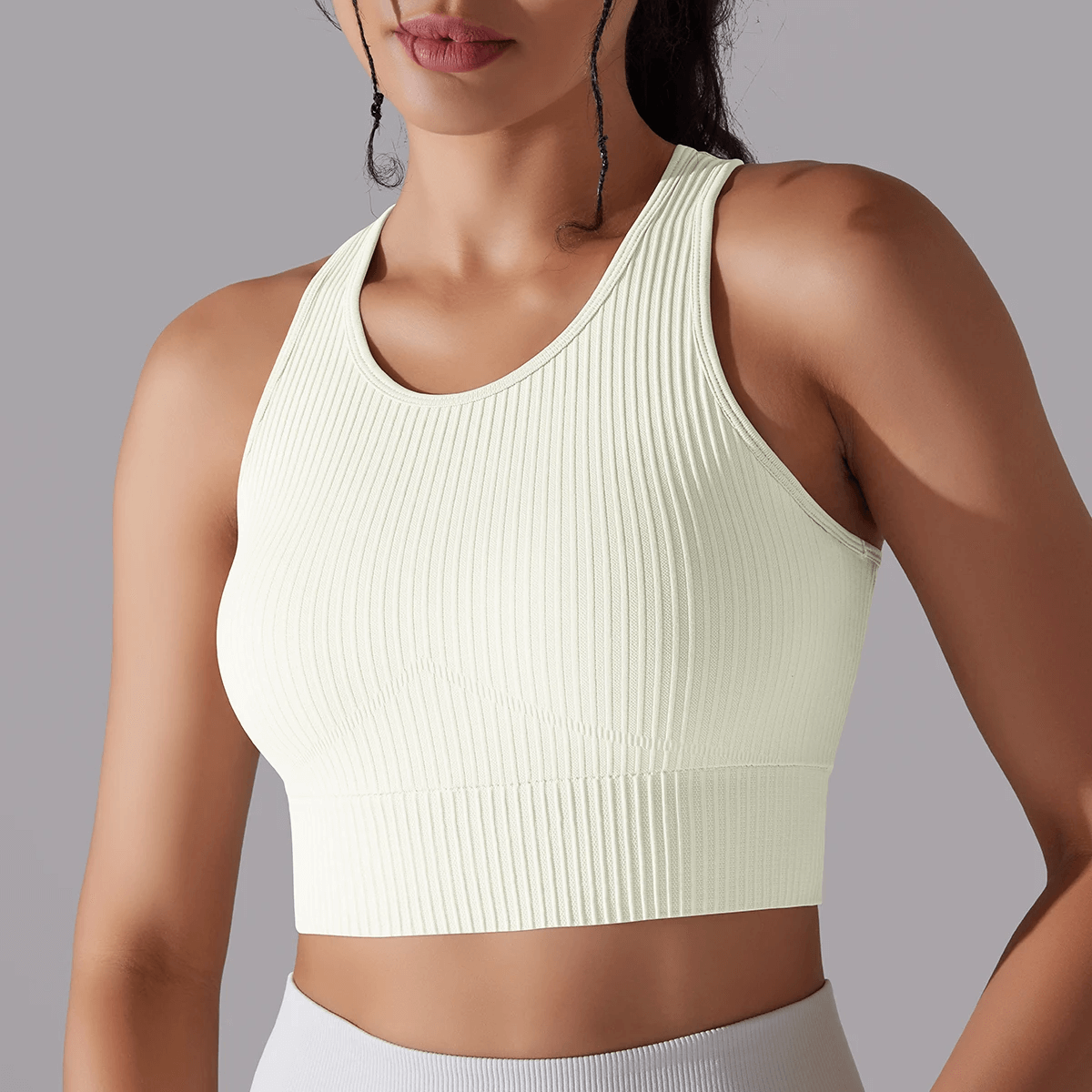 Perfect Ribbed Yoga Short Tank Top for Women - SF2246