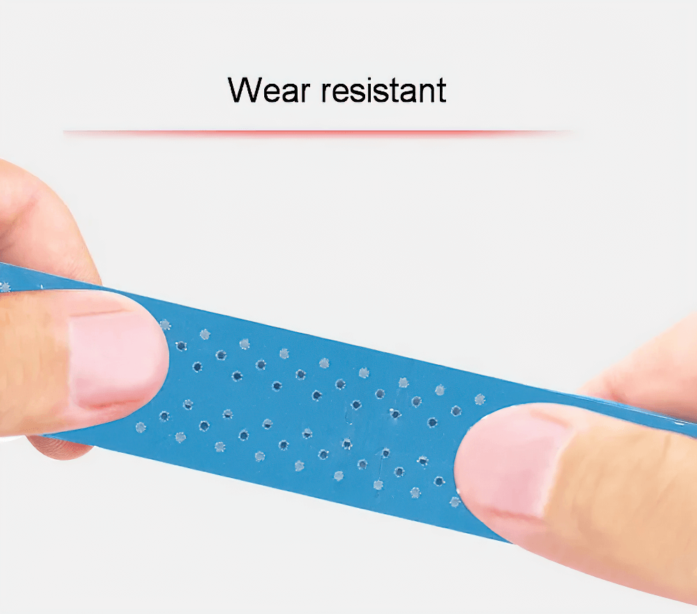 Perforated Sweat-Absorbent Racket Overgrip Tape - SF3450 with blue wear-resistant design held by hands