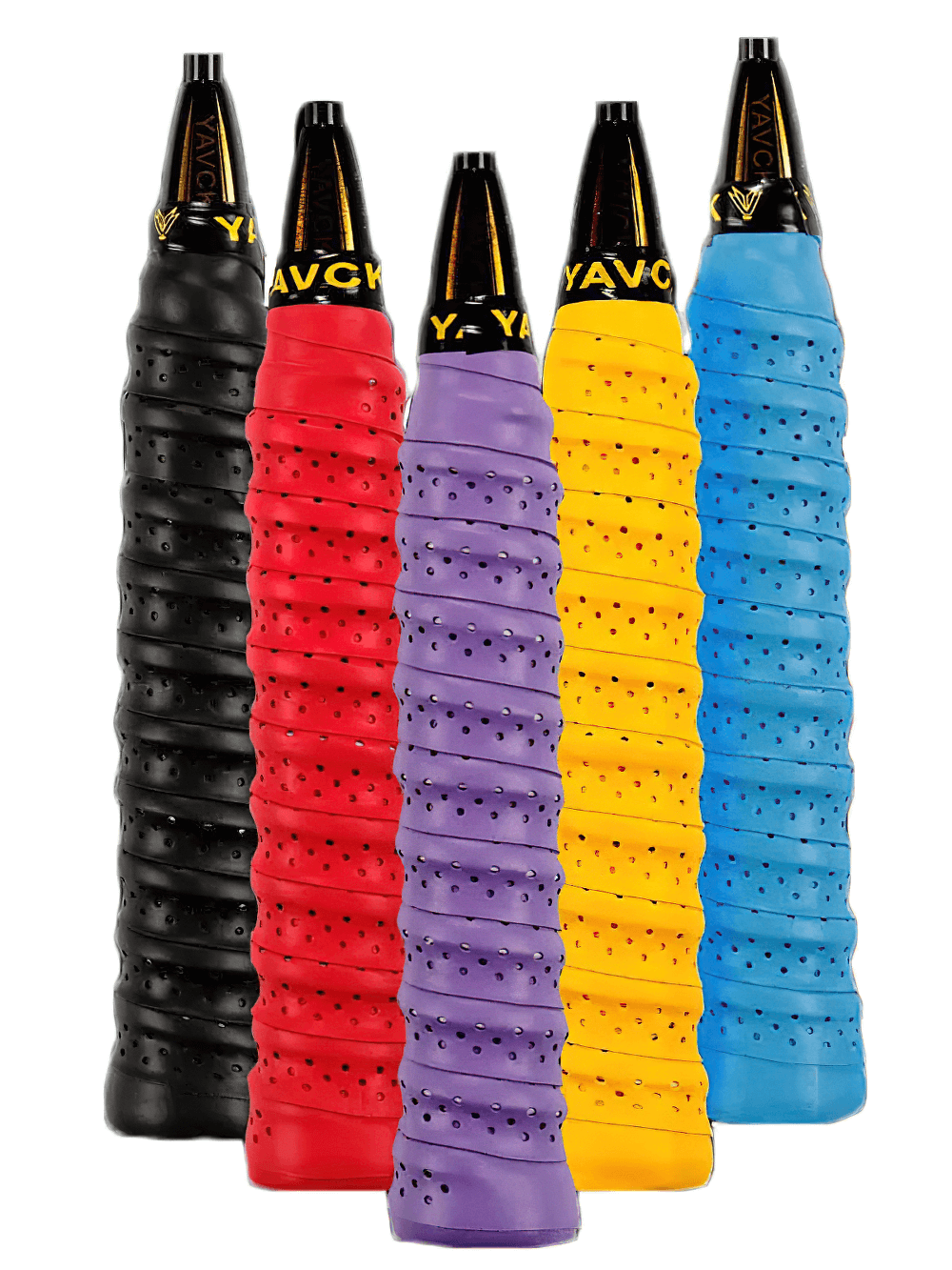 Colorful Perforated Sweat-Absorbent Racket Overgrip Tape - SF3450 for tennis and badminton, offering non-slip, breathable grip.