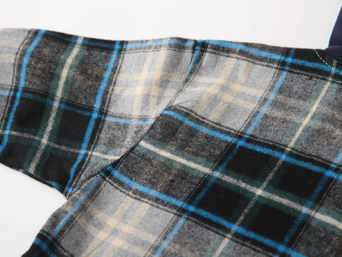 Close-up of kids Plaid Hooded Long Sleeved Shirt for Boys and Girls - SF3524 with soft flannel and classic checkered pattern.