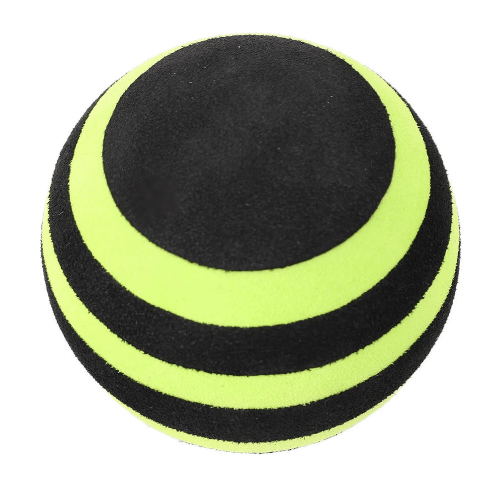High-density EVA massage ball for deep tissue relief, perfect for yoga and fitness recovery with black and neon green design.