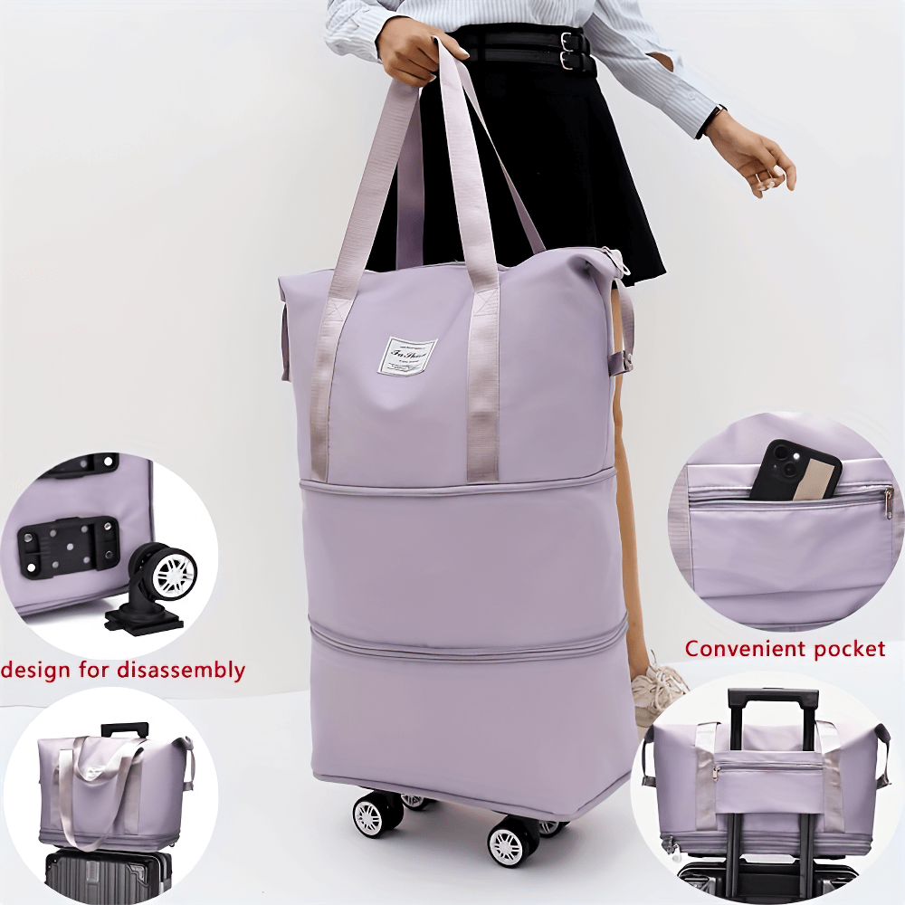 Portable Foldable Travel Luggage Bag with Wheels - SF2671