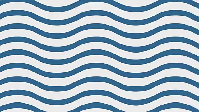 Blue and white wavy line pattern background, resembling ocean waves.