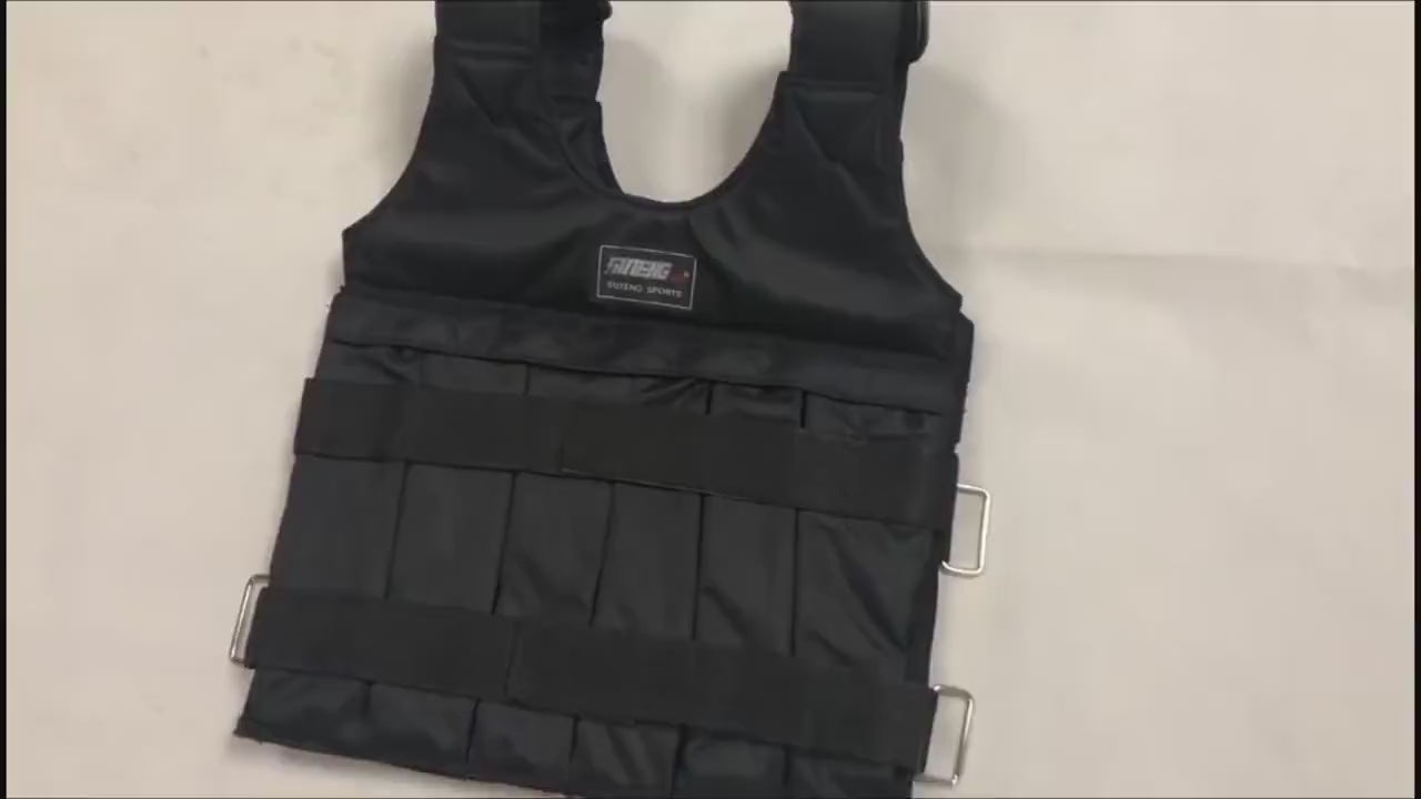Adjustable Weighted Training Vest SF3423 with cushion layer, perfect for gym and running workouts, shown without weights on a neutral backdrop.