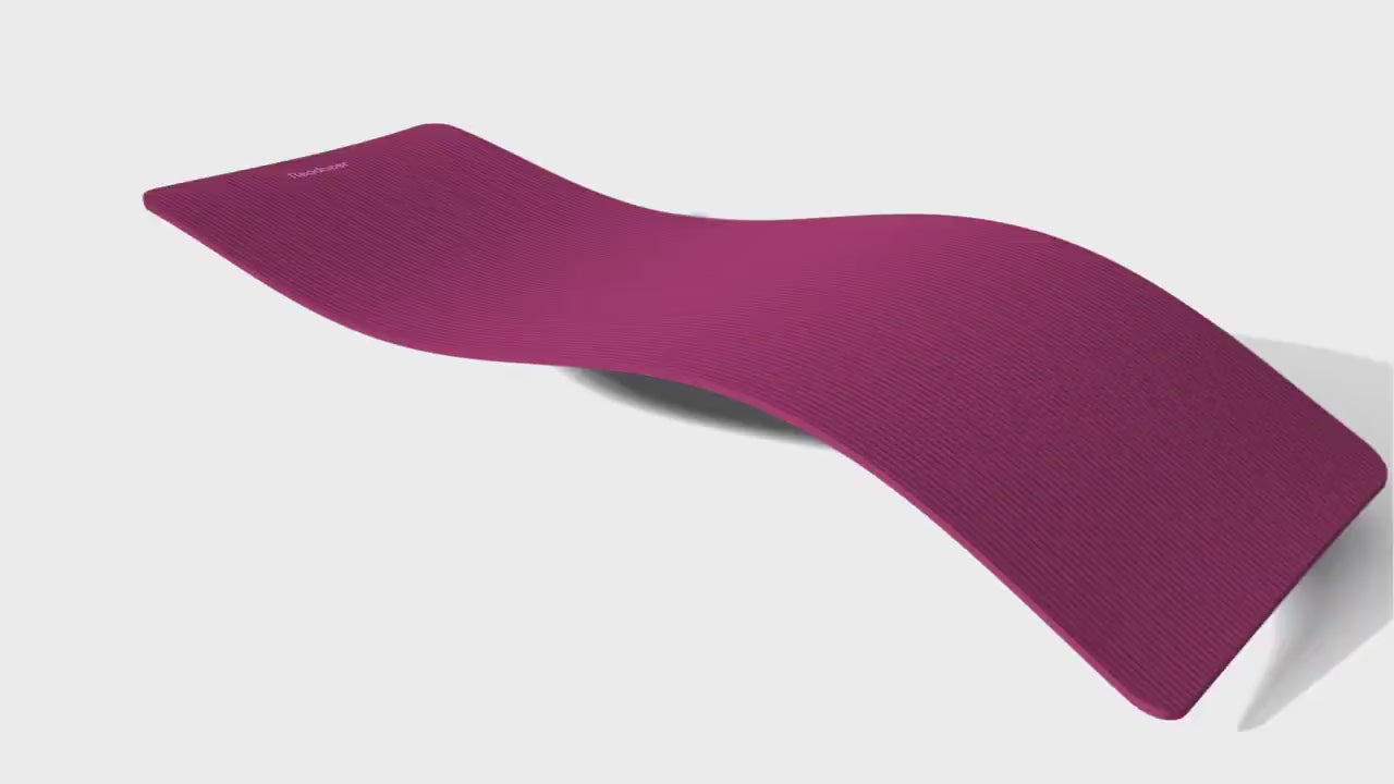 Extra-thick non-slip yoga mat in purple, perfect for home and gym workouts with durable, sweatproof design. Model SF2869.