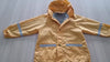Kids yellow Waterproof Raincoat with Reflective Stripes - SF3615, featuring a hood and elastic cuffs for rainy day protection.