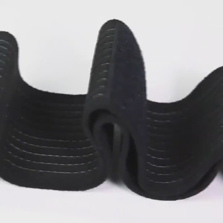 Adjustable elastic sports wristband brace wrap SF3171, stretchy wrist support for fitness and training, black with a ribbed texture.