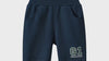 Kids G1 Graphic Knit Shorts with Elastic Waistband - SF3785, navy shorts with G1 print, side pockets, sporty design for boys.