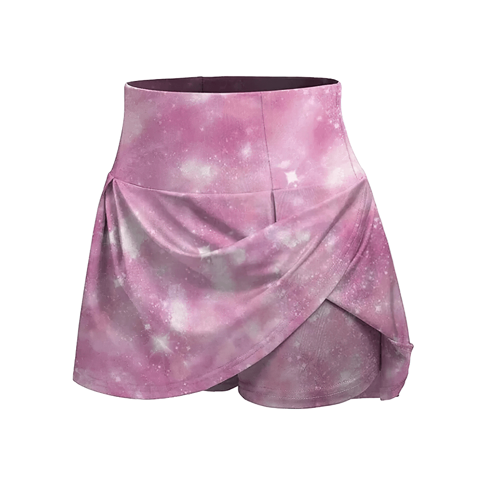 Printed High Waist Skirt with Inner Shorts - SF4412