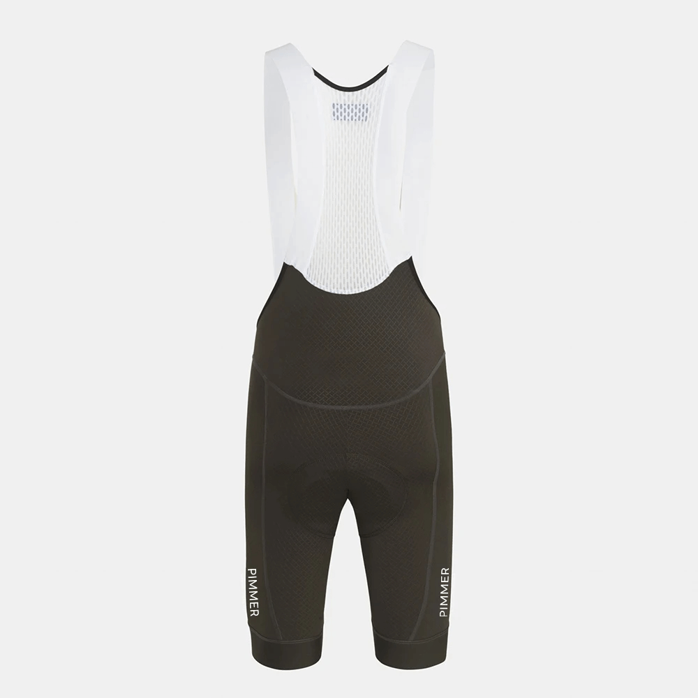 Men's Pro Cycling Bib Shorts with 3D Shockproof Padding, breathable mesh and non-slip leg webbing for long rides.