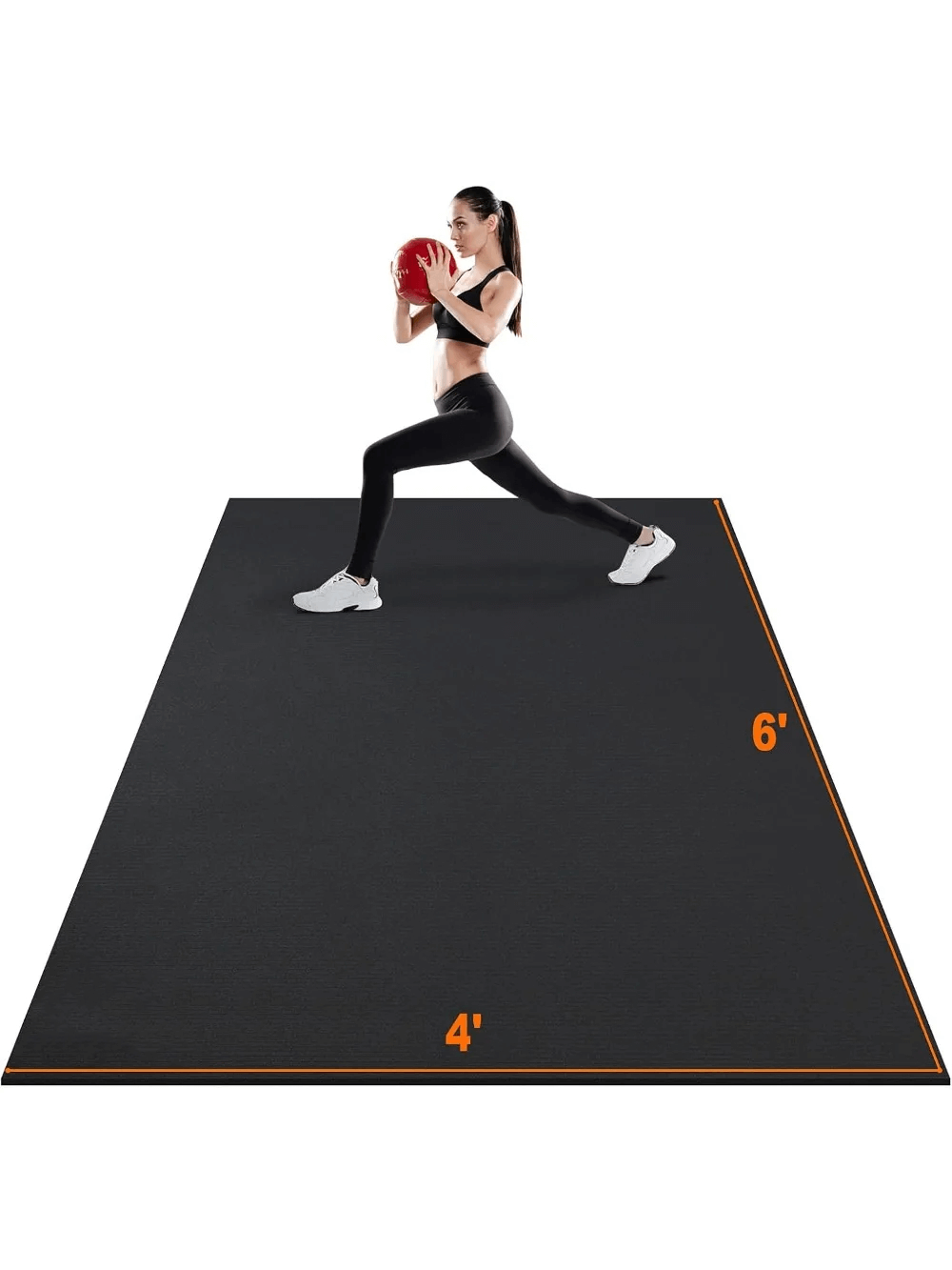 Woman exercising on Protective Gym Flooring Mat for Home and Fitness - SF3470, ideal for yoga, MMA, and weightlifting.