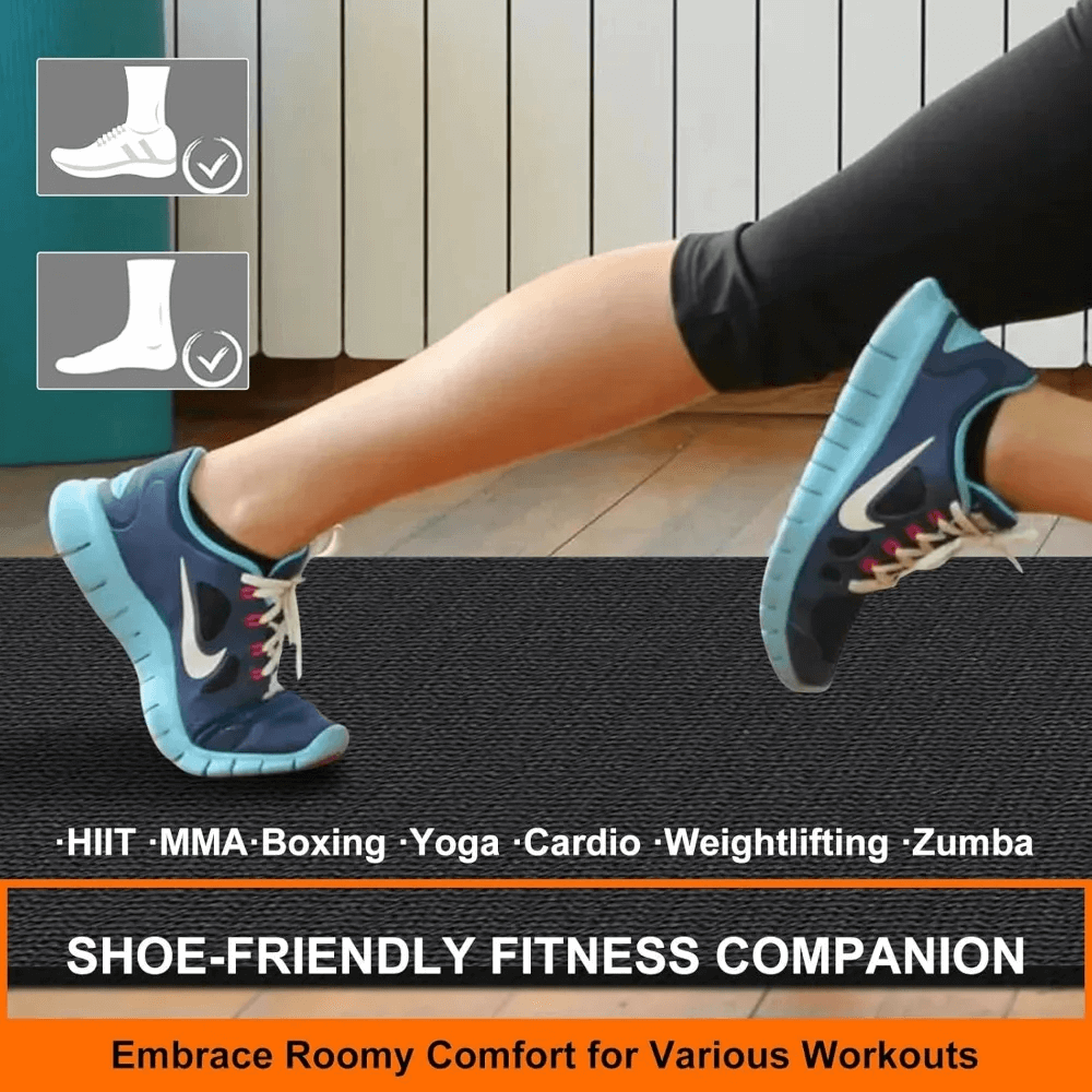 Person exercising on a Protective Gym Flooring Mat for Home and Fitness - SF3470, showcasing its versatility for various workouts.