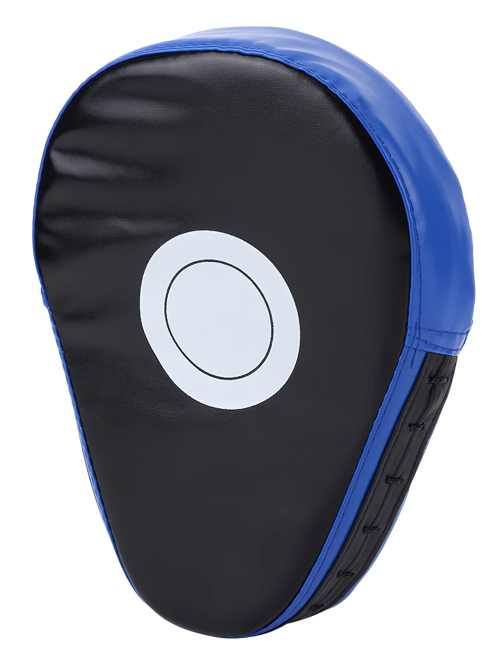 PU Leather Boxing Focus Mitt SF3154 with target print, curved design, ideal for kickboxing and Muay Thai training. Unisex, black.