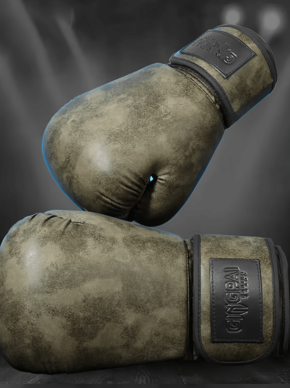 Durable PU leather boxing gloves SF3086 for training and sparring, with wrist support and reinforced padding for impact protection.