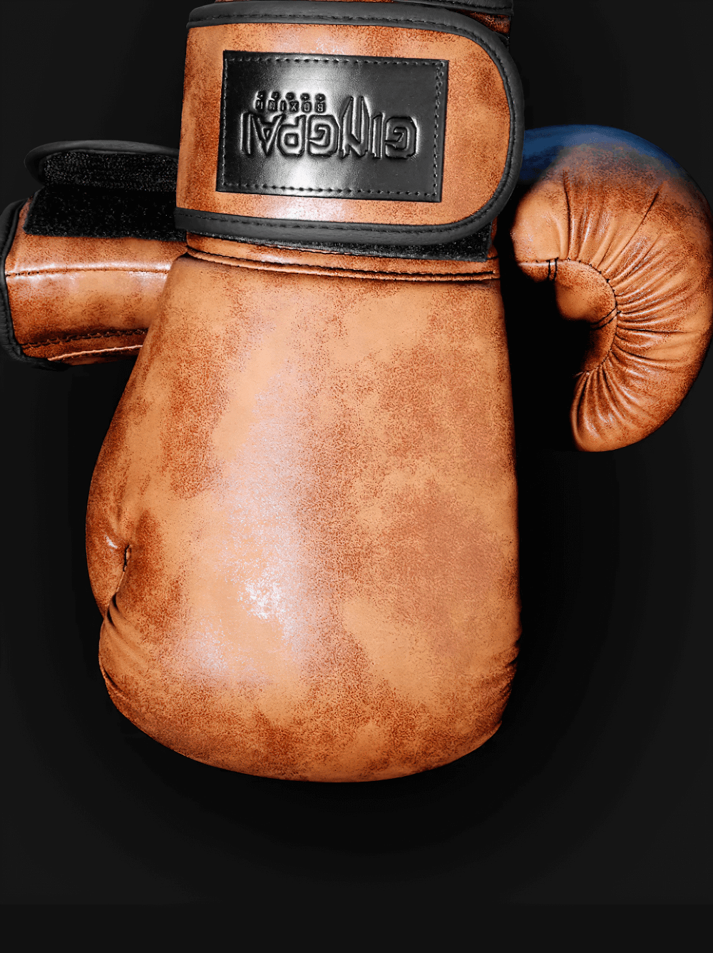 Durable PU leather boxing glove for training and sparring with wrist strap, model SF3086, perfect for workouts and impact protection.