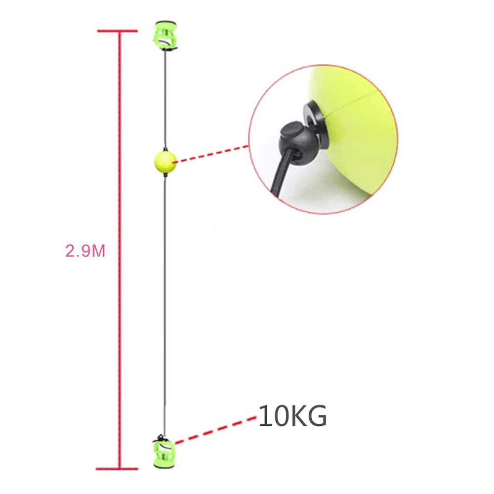 Punching Ball SF2717 with durable cord and 10kg weight capacity, 2.9m height. Perfect for boxing speed and precision training.