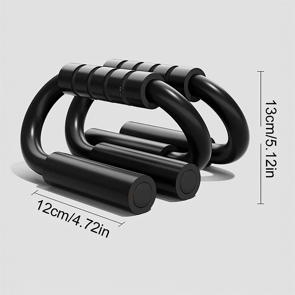 S Shape Push Up Handles with Foam Grips for Chest and Arm Strength Training, Compact and Durable for Home Fitness, SF3334 Model