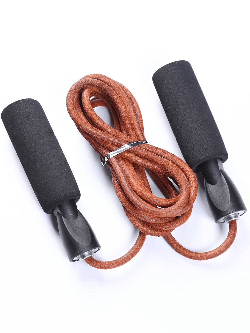 PVC steel wire skipping rope with soft grip handles, perfect for gym workouts and agility training, featuring a durable and adjustable design.