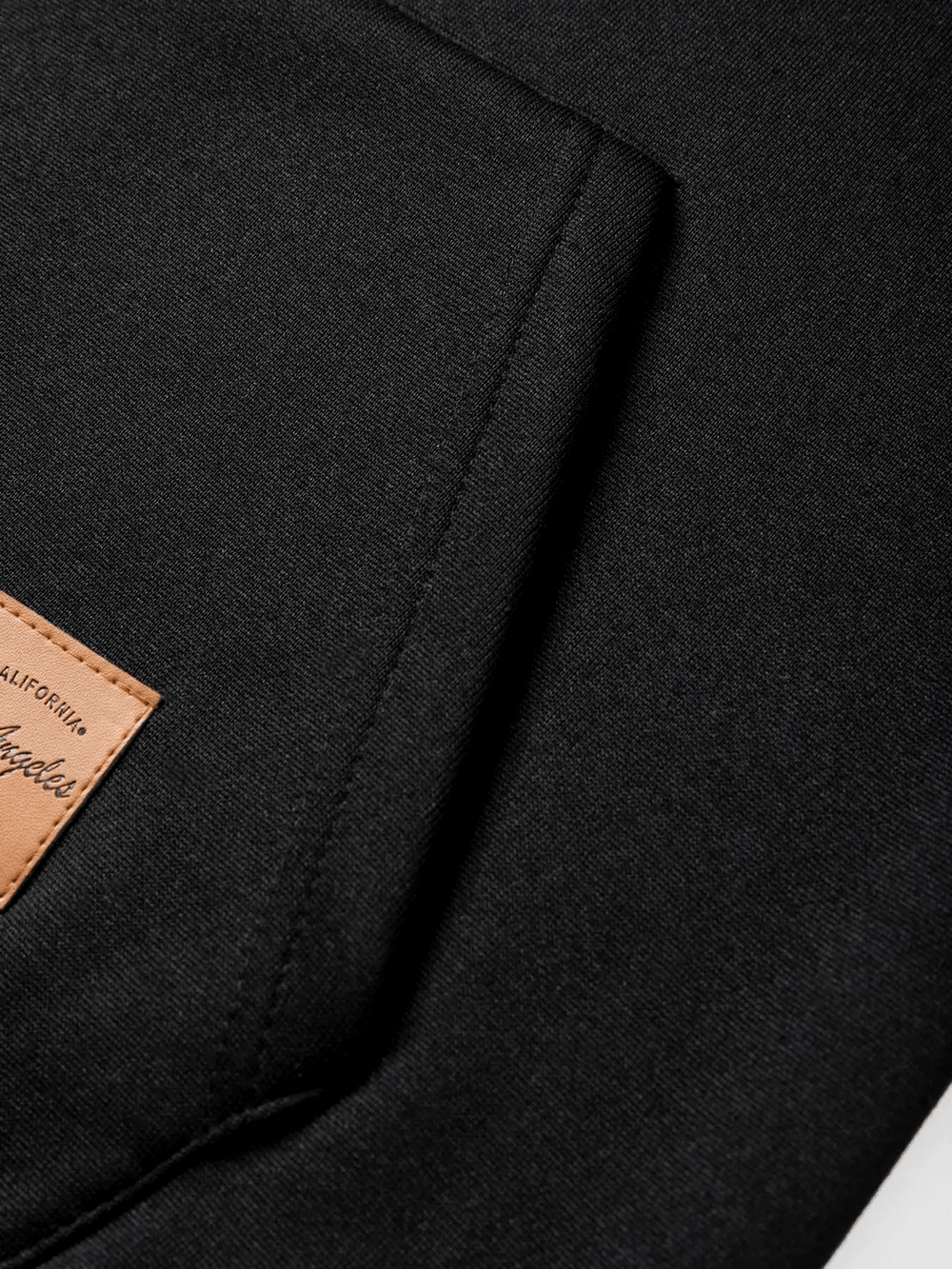 Close-up of utility pocket on Quarter Zip Pullover Hoodie with Utility Pocket - SF4605.