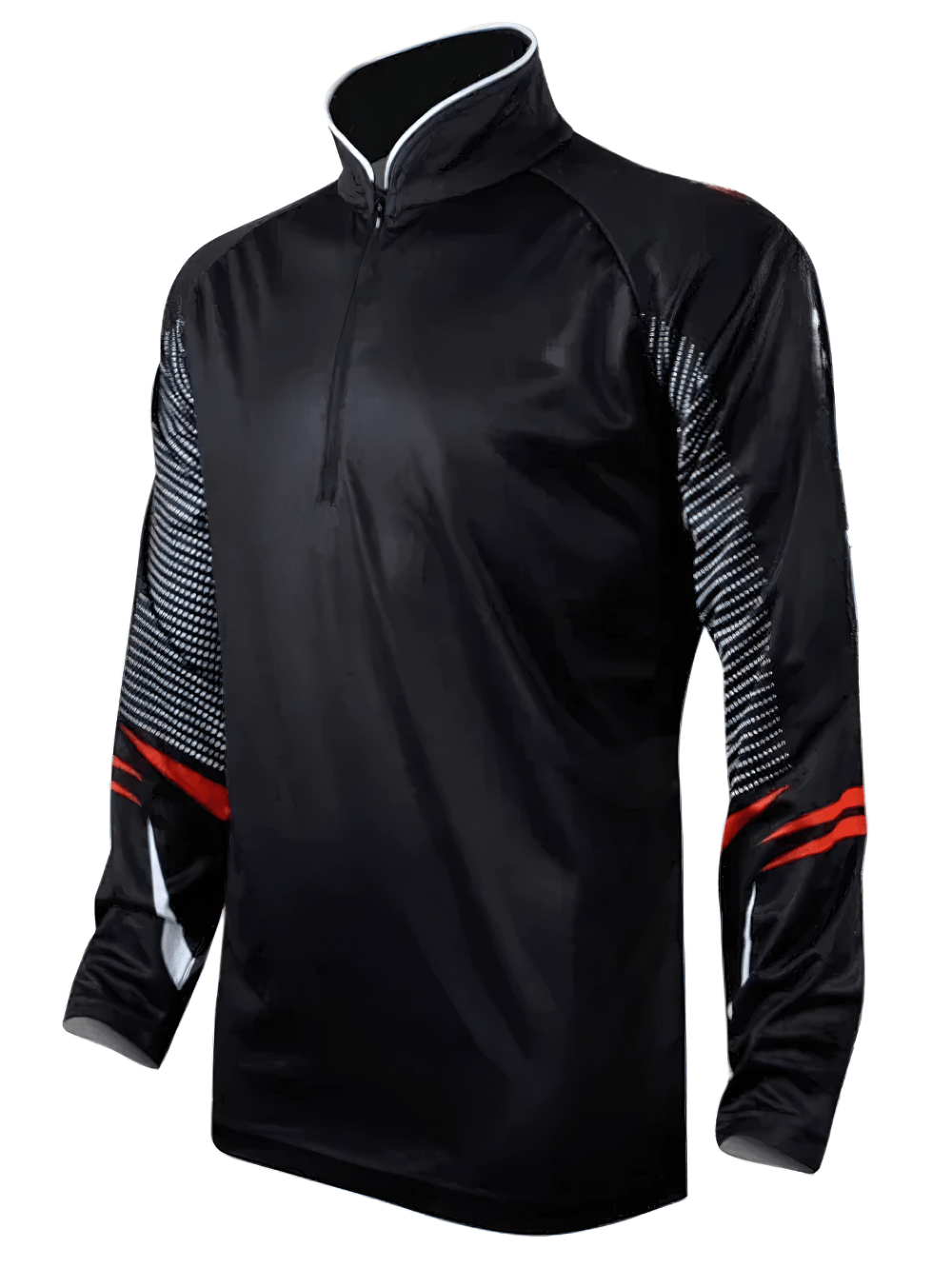 Quarter Zip Training Top with Contrast Sleeves - SF4609 featuring stylish contrast sleeves and stand collar for athletic wear.