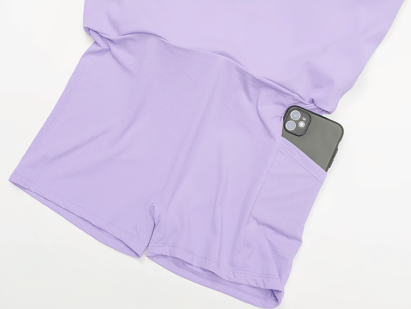 Quick Dry Athletic Skirt With Layered Pleated Hem - SF4570 featuring built-in shorts and pocket for convenience.