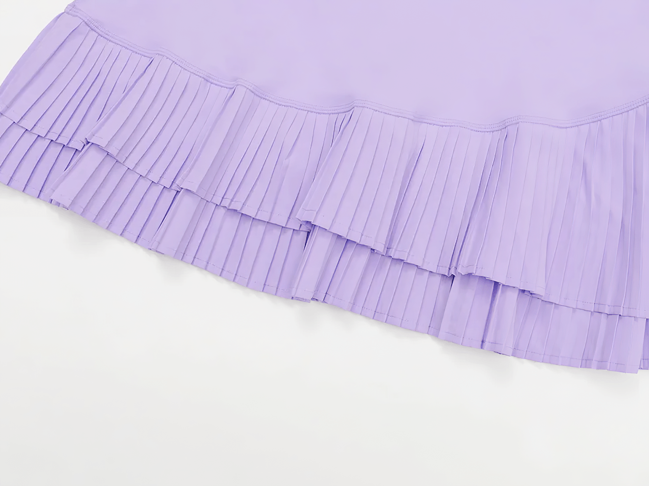 Quick Dry Athletic Skirt With Layered Pleated Hem - SF4570 in lavender with stylish pleated design.